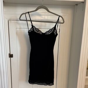 Hello Molly Black Lace Trim Chemise